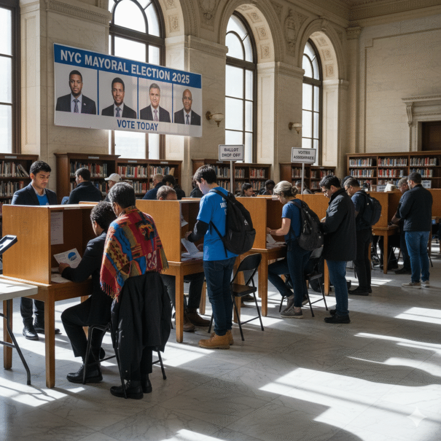 NYC Mayoral Election 2025: Voters Cast Ballots in Pivotal Race Between Mamdani, Cuomo, and Sliwa, Shaping the City's Future