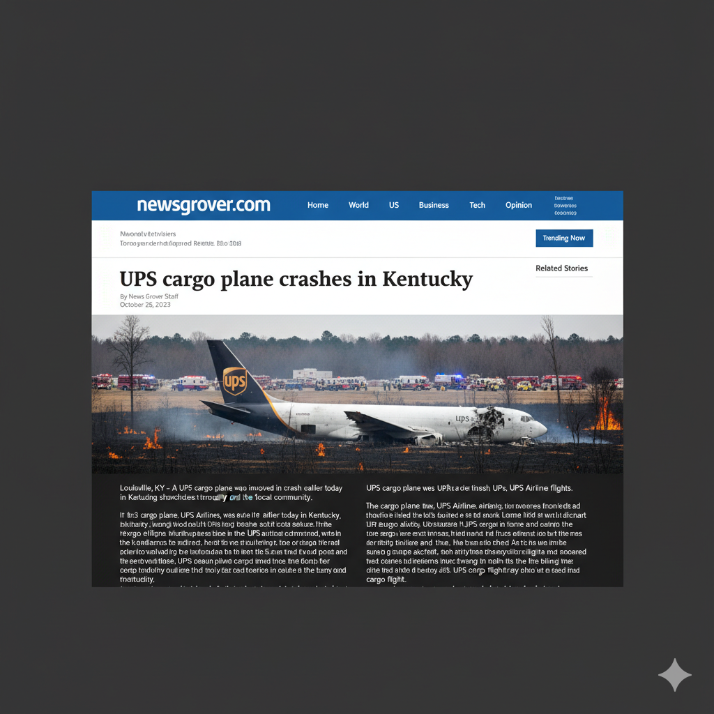 UPS Cargo Plane Crashes in Kentucky..