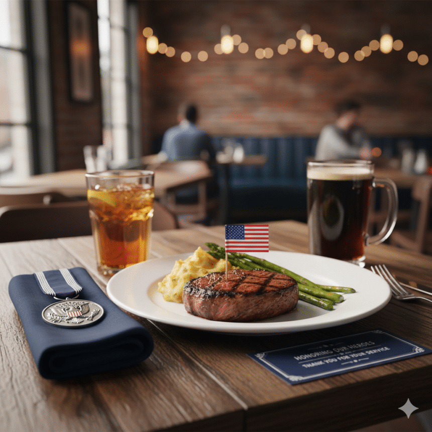 Nationwide Free Meals for Veterans Day