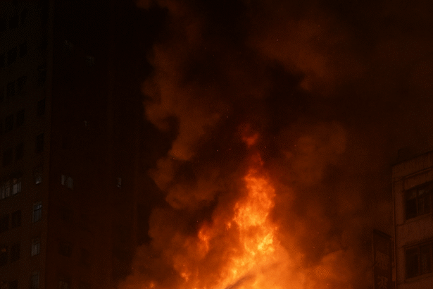 Major Fire in Hong Kong Leaves At Least Four Dead and Many Trapped