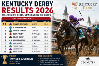 Kentucky Derby Results 2026: Full Finishing Order, Winner, and Race Highlights